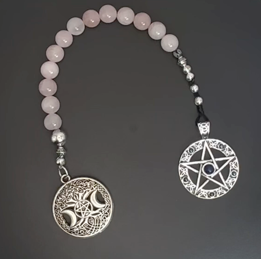Sterling Silver Witch Prayer Beads: Love Attraction Amulet Pendant Protection Witch's Ladder