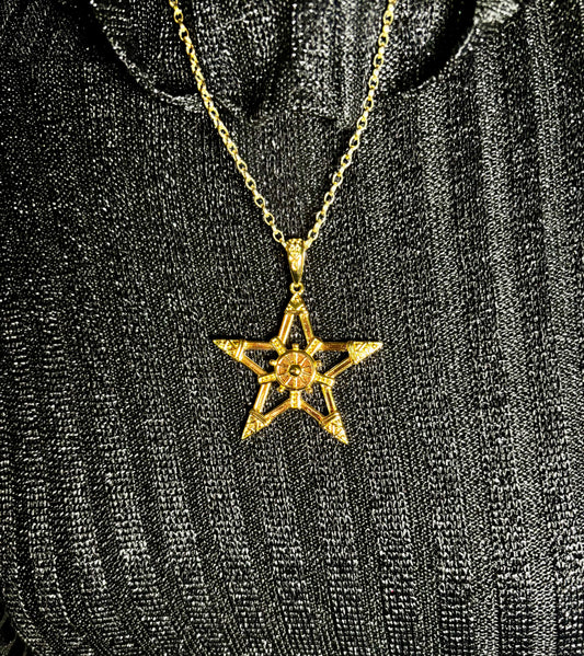 Sterling Silver And Gold Pendant: Norse, Gothic, Pagan Jewelry, Necklace, Gift