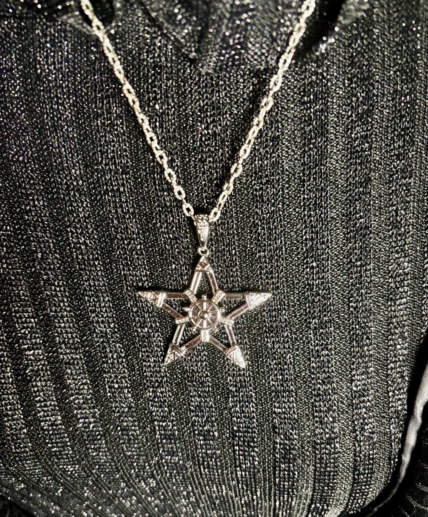 Sterling Silver Pentagram Pentacle Necklace