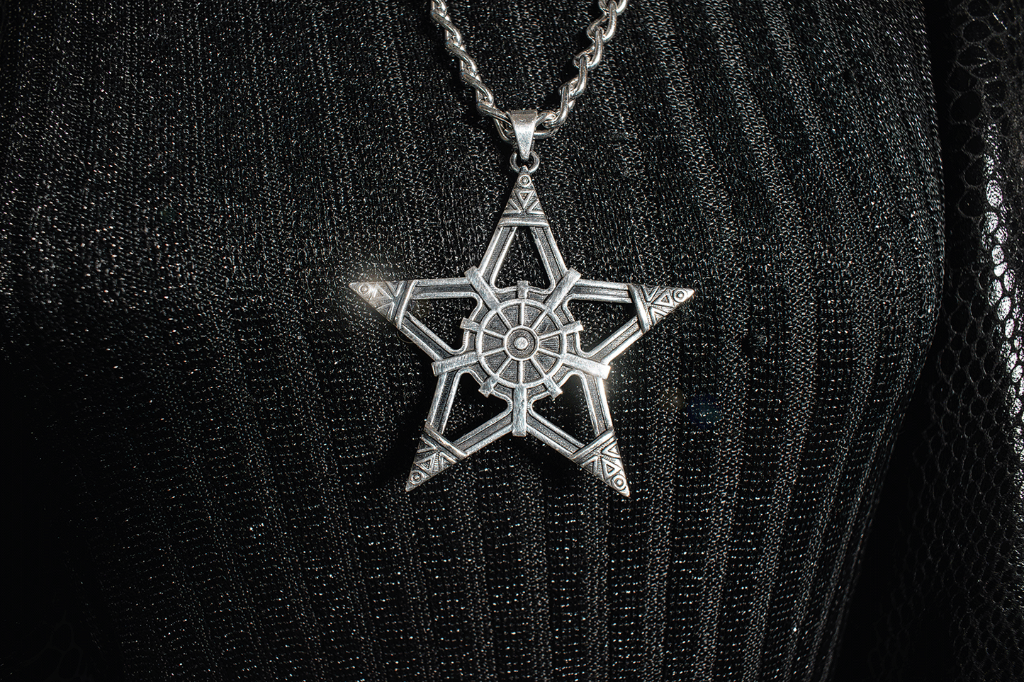 Sterling Silver Pentagram Pentacle Necklace