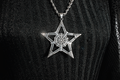 Sterling Silver Pentagram Pentacle Necklace