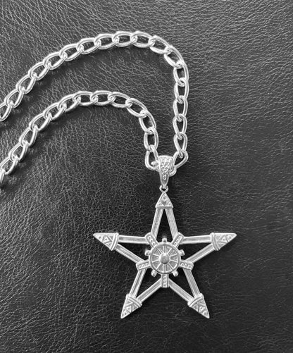 Sterling Silver Pentagram Pentacle Necklace