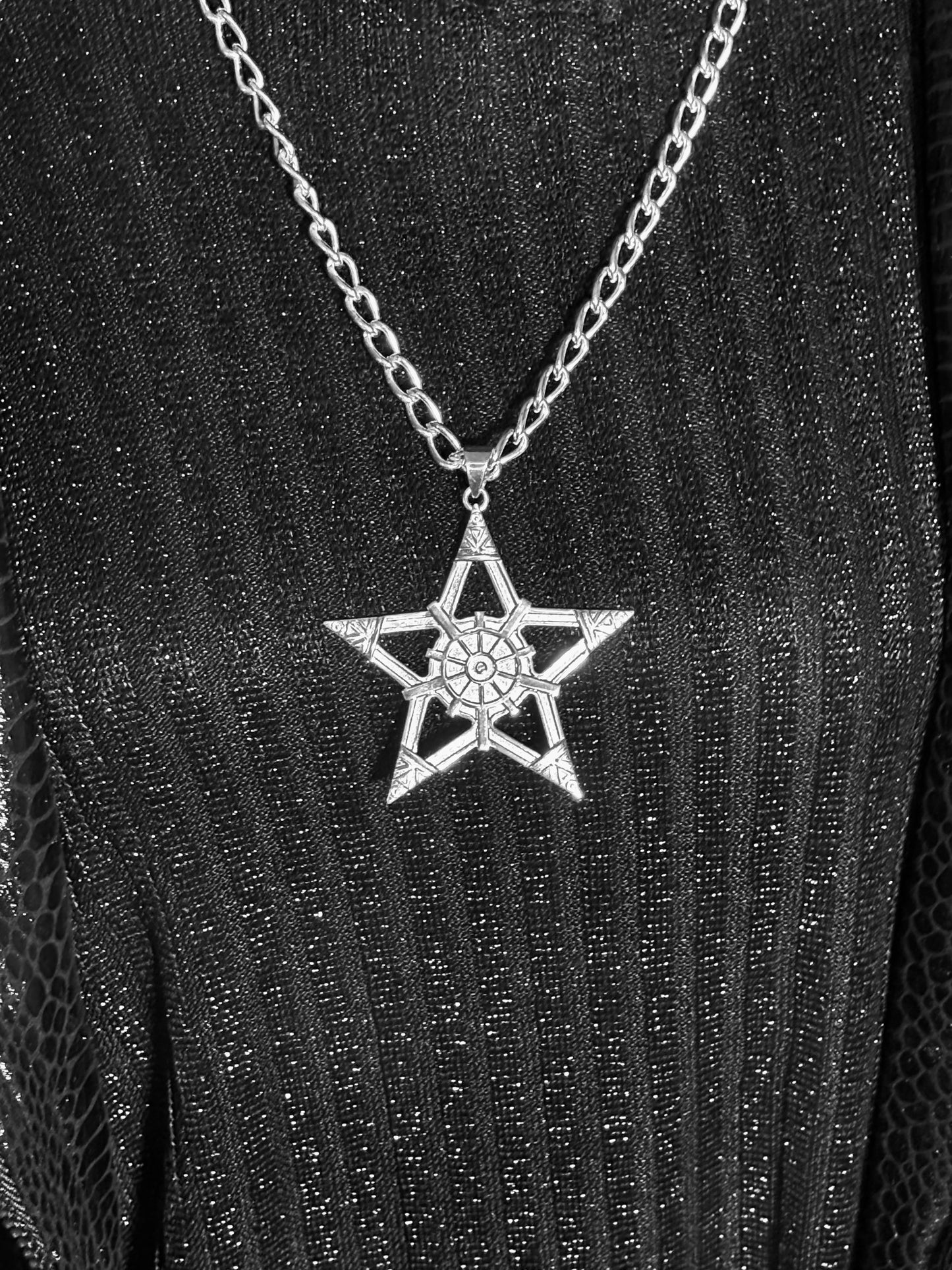 Sterling Silver Pentagram Pentacle Necklace