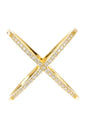 Sterling Silver CZ Criss Cross Ring