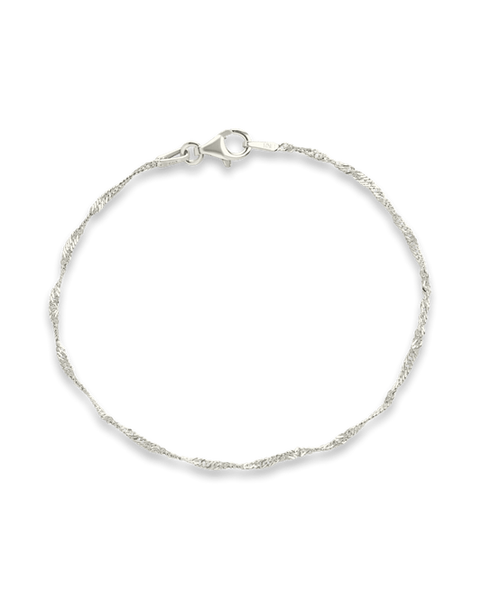 Sterling Silver Janina Delicate Twisted Chain Bracelet