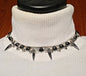 Sterling Silver Hematite Necklace: Choker, Gothic, Hematite, Skulls, Goth