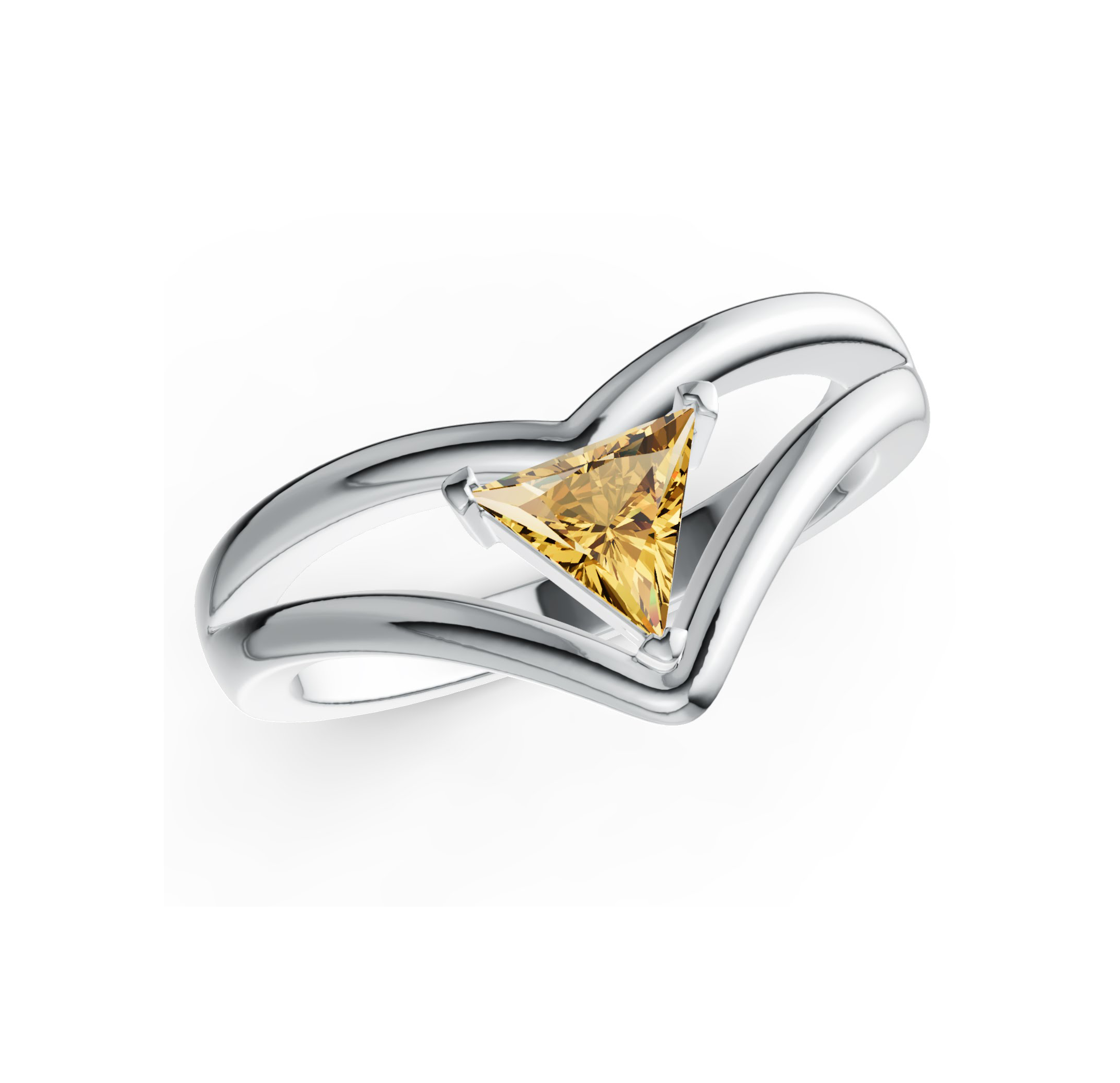 Sterling Silver & Gold Ring Cobra Design Deco Vintage