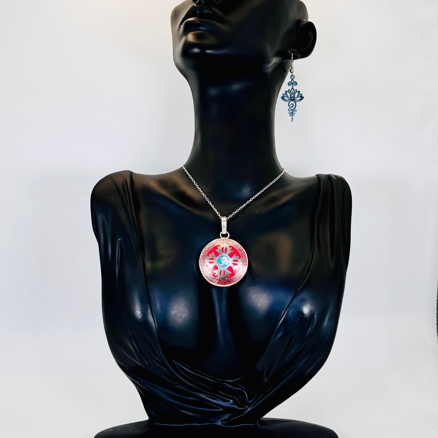 Tibetan Sterling Silver Necklace Gift Set: Turquoise Silver Coral Handmade