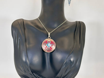 Tibetan Sterling Silver Necklace Gift Set: Turquoise Silver Coral Handmade