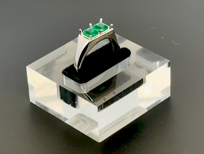 Sterling Silver Statment Ring: Fine Jewelry Opal Ruby Emeralds Diamonds Tanzanite