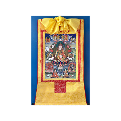 Tibetan Buddhist Thangka: Padmasambhava,  Guru Rinpoche, Spiritual Meditation, OM, Ritual, 3