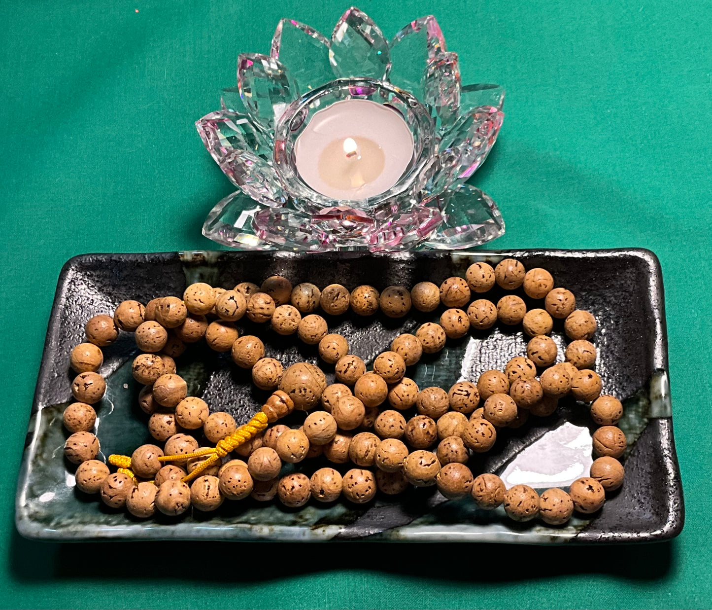Tibetan Mala Bodhi Seed Real 108 Buddhist Prayer Beads Spiritual Meditation Buddha OM