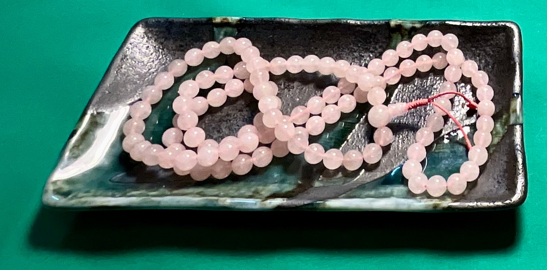 Tibetan Rose Quartz Mala Real 108 Buddhist Prayer Beads Spiritual Meditation Buddha