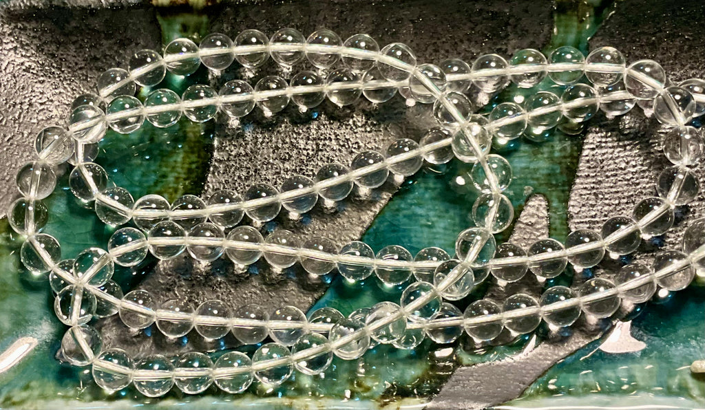 Tibetan Clear Quartz Mala Real 108 Buddhist Prayer Beads Spiritual Meditation Buddha