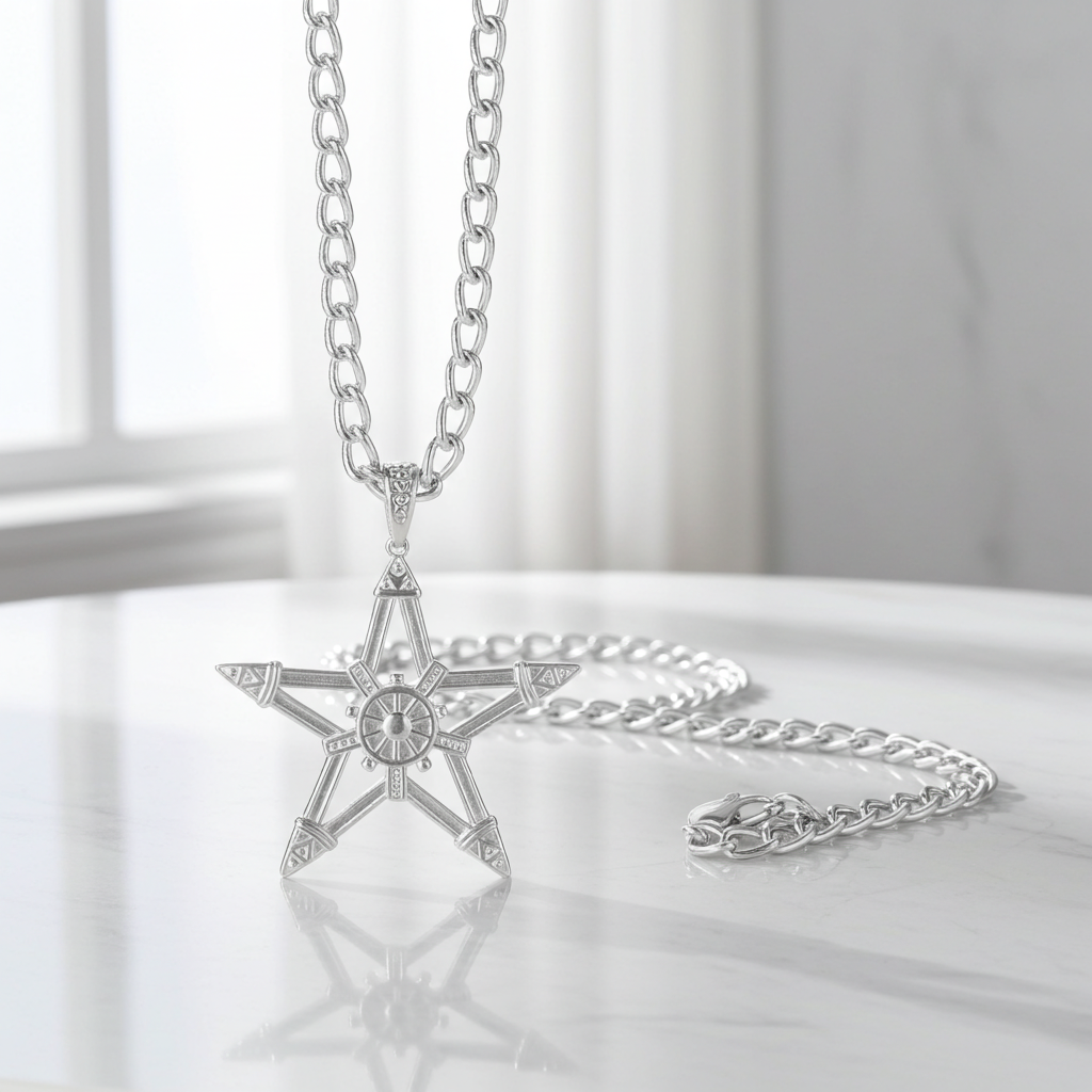 Sterling Silver Pentagram Pentacle Necklace