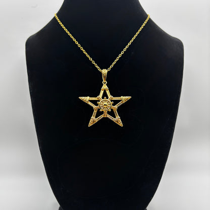 Sterling Silver Pentagram Pentacle Necklace