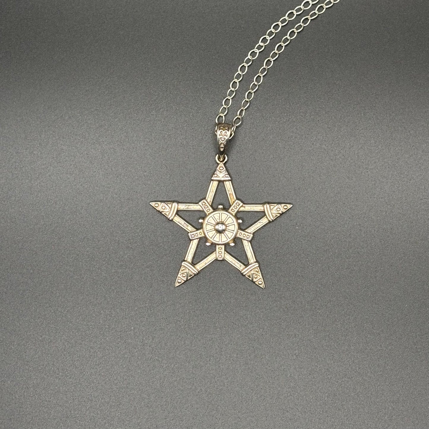 Sterling Silver Pentagram Pentacle Necklace