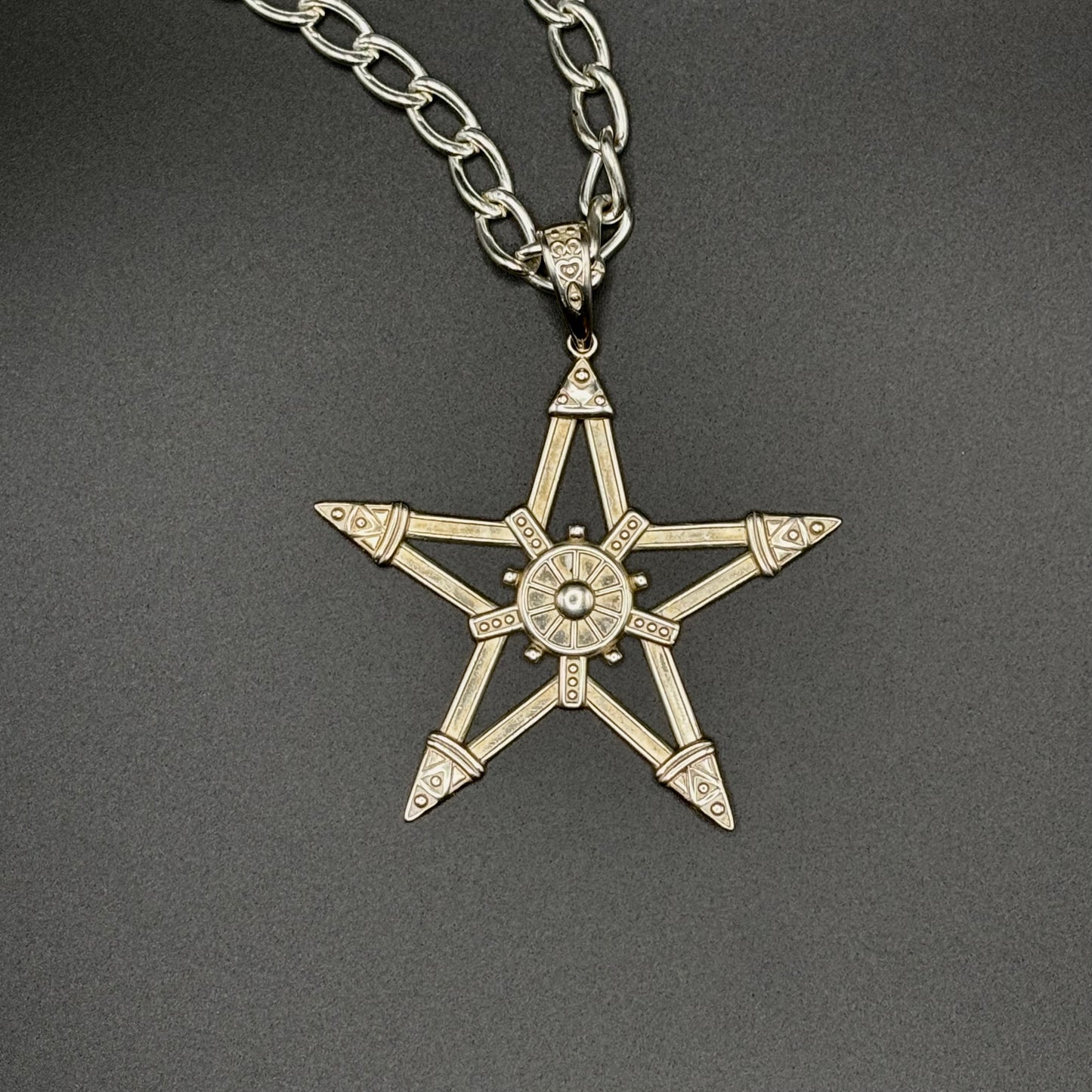 Sterling Silver Pentagram Pentacle Necklace