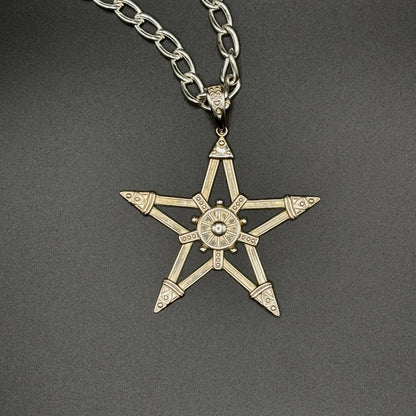 Sterling Silver Pentagram Pentacle Necklace