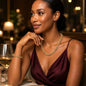 Gold necklace, bracelet and amethyst jewelry set: Statement jewelry, #Fashion, #Jewelry, #Everyone