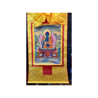 Tibetan Buddhist Thangka: Medicine Buddha, Spiritual Meditation, OM, Ritual, 3