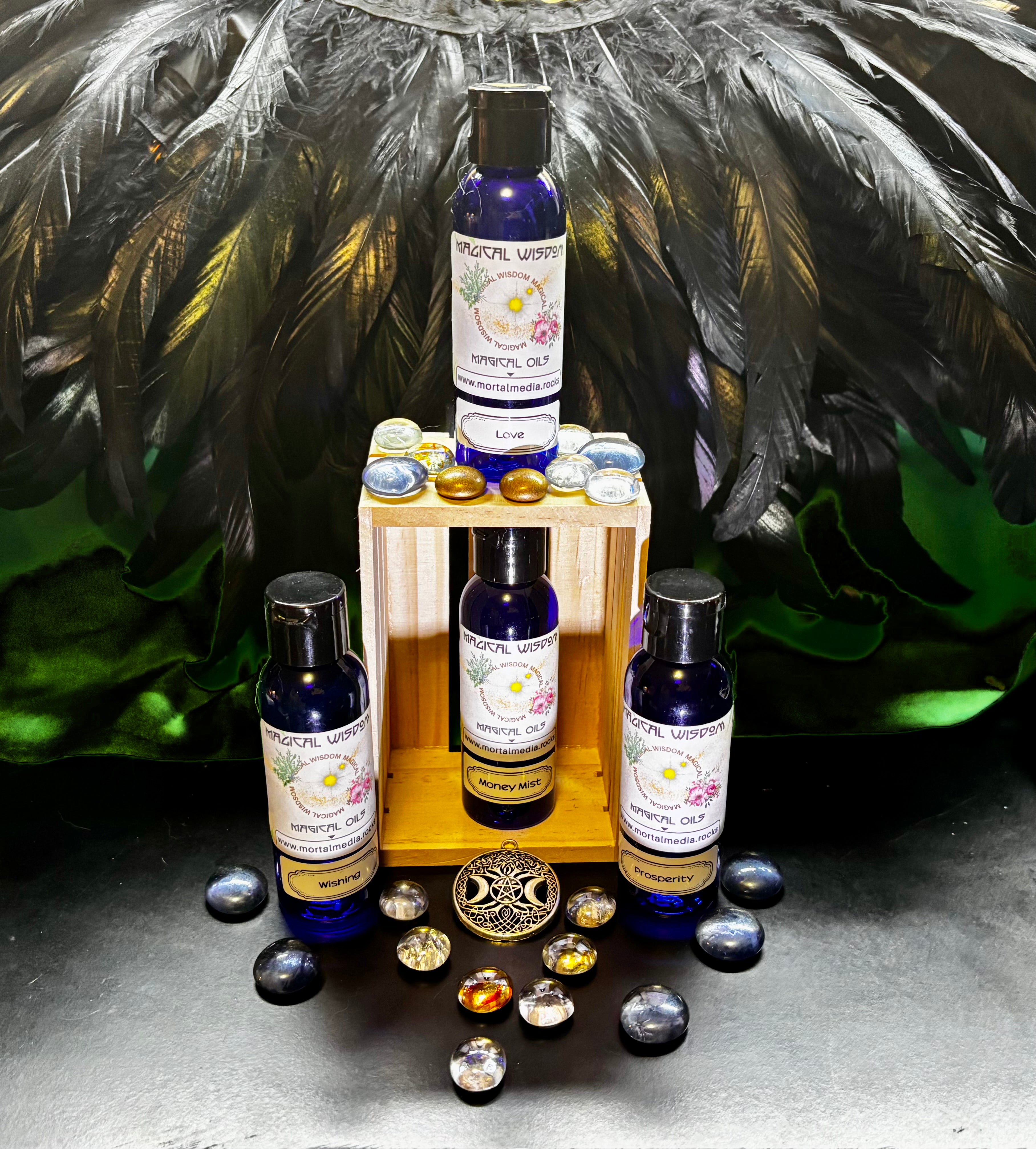 Magical Wisdom Oils Magic Ritual Oil Witchcraft Wicca Witch Goddess Love Lust Power Wealth Protection Moon Essential Oils