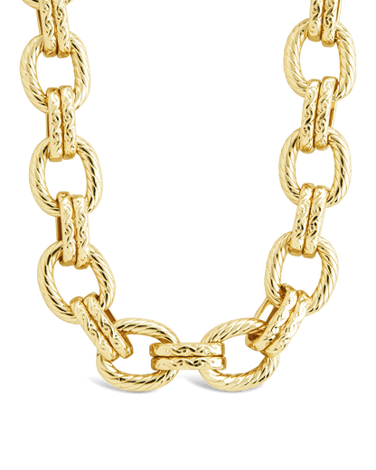 Kamora Textured Chain Link Necklace