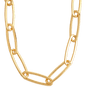 Sterling Silver Large Elongated Paperclip Chain Necklace