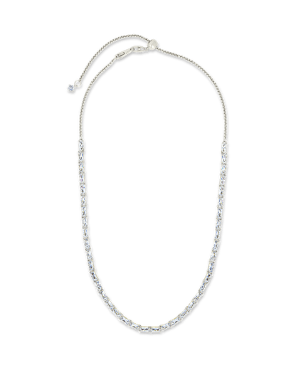 Blanche Adjustable CZ Tennis Necklace