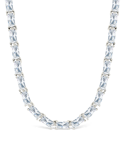 Blanche Adjustable CZ Tennis Necklace