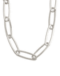 Sterling Silver Large Elongated Paperclip Chain Necklace