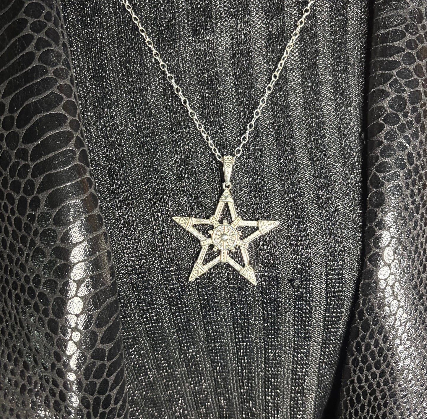 Sterling Silver Pentagram Pentacle Necklace