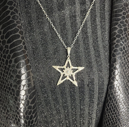 Sterling Silver Pentagram Pentacle Necklace