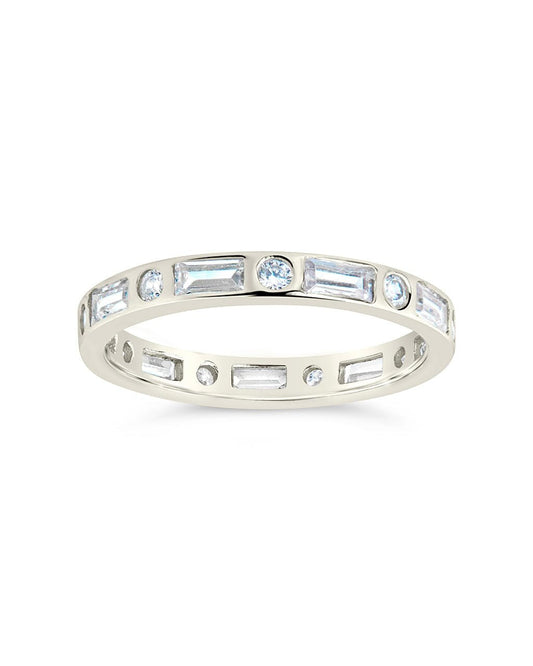 Sterling Silver Ethel CZ Band Ring