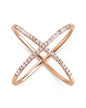 Sterling Silver CZ Criss Cross Ring