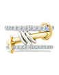 Sterling Silver Birgitta CZ Link Stacking Ring
