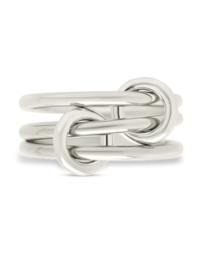 Sterling Silver Jasmin Link Stacking Ring