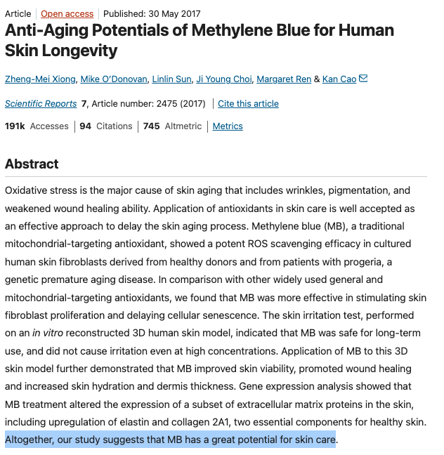 Methylene Blue Tallow Balm