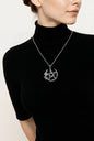 Sterling Silver Rose Necklace: Spiritual Pagan Jewelry, Gift