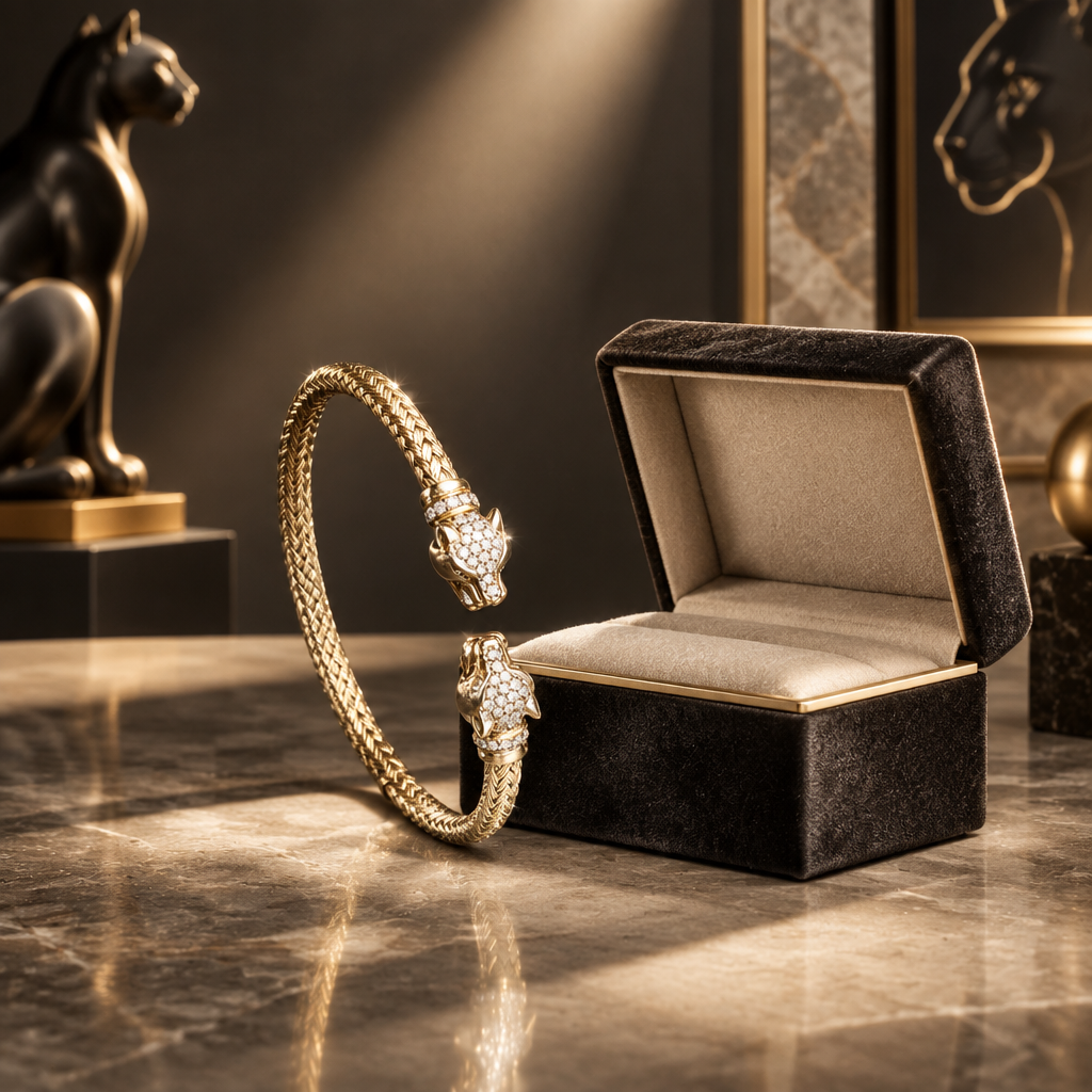 Cat-head cuff in a spotlight scene