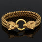 Vikings Wolf Heads Stainless Steel Bracelet