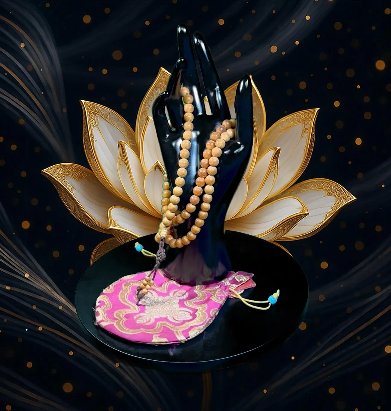 Tibetan Sandalwood Mala Real 108 Buddhist Prayer Beads Spiritual Meditation Buddha