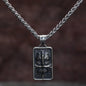 Vikings Odin's Face Stainless Steel Amulet Necklace