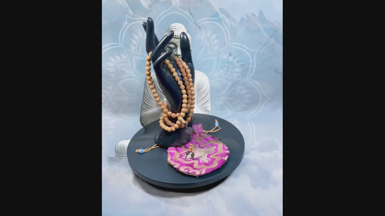 Tibetan Sandalwood Mala Real 108 Buddhist Prayer Beads Spiritual Meditation Buddha