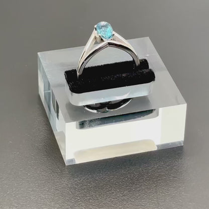 Sterling Silver Oval Triangle Ring: Fine Jewelry Emeralds Aquamarine Diamond Sapphire
