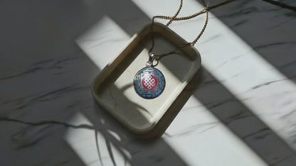 Tibetan Sterling Silver Necklace Gift Set: Everlasting Knot Turquoise Silver Coral Handmade