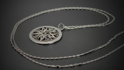 Silver Pentagram Pentacle Necklace: Celtic Occult Vintage #everyone #Wiccan #Witchcraft #Pagan #Valentinesday #Valentinesdaygift #gift