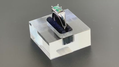 Sterling Silver Statment Ring: Fine Jewelry Opal Ruby Emeralds Diamonds Tanzanite