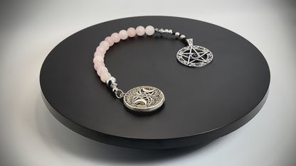 Sterling Silver Witch Prayer Beads: Love Attraction Amulet Pendant Protection Witch's Ladder