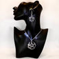 Sterling Silver Rose Pentagram Pentacle Necklace: Spiritual Pagan Wiccan Jewelry